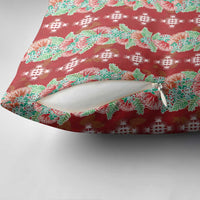 Hawaii Ohia Lehua Pillow Cover Tropical Vibes Crimson