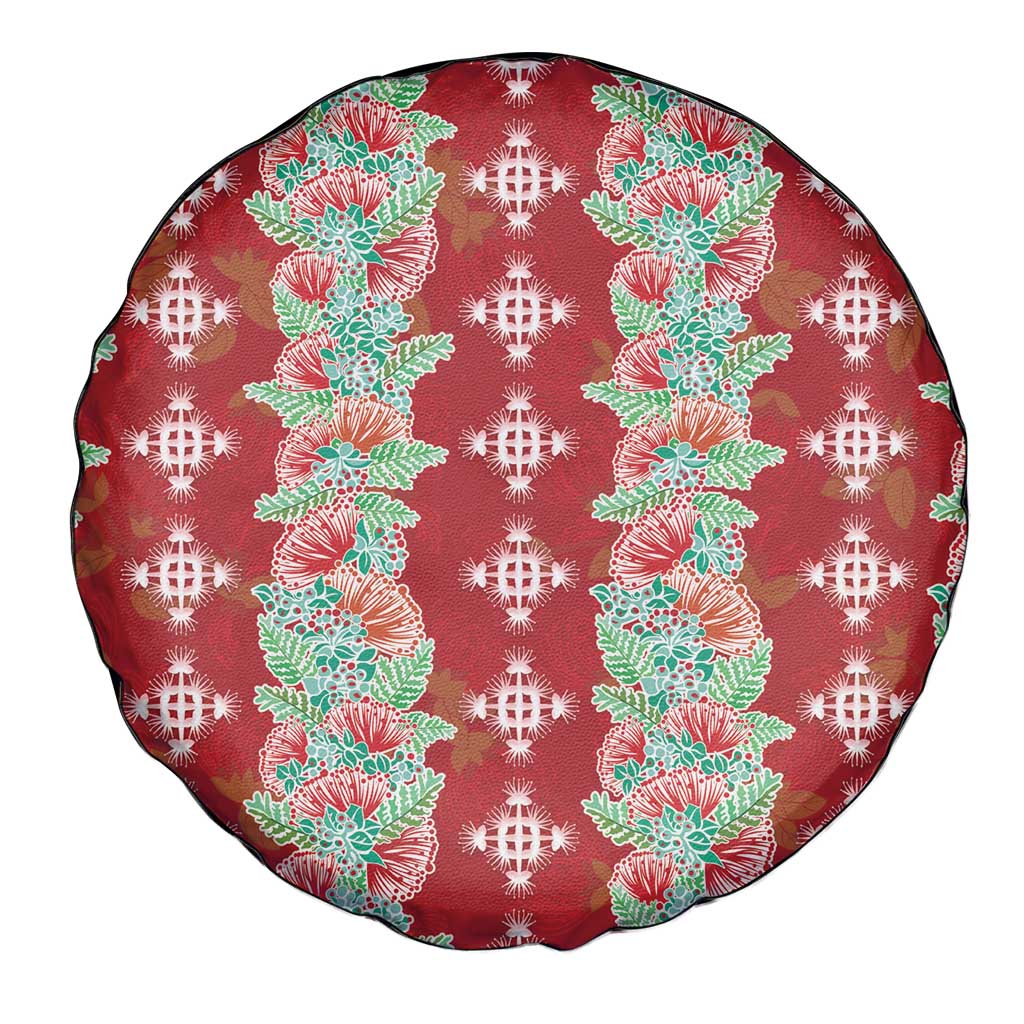 Hawaii Ohia Lehua Spare Tire Cover Tropical Vibes Crimson