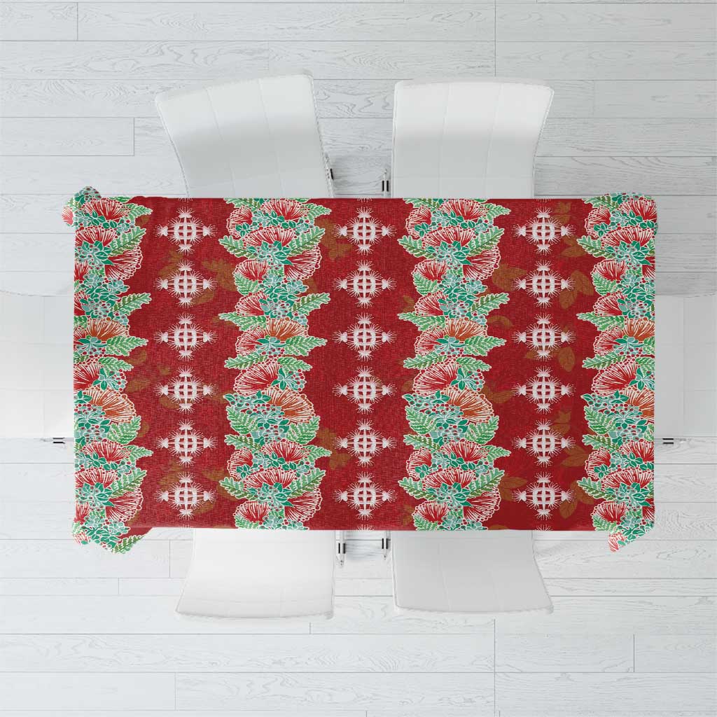 Hawaii Ohia Lehua Tablecloth Tropical Vibes Crimson
