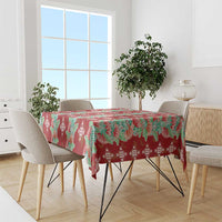 Hawaii Ohia Lehua Tablecloth Tropical Vibes Crimson