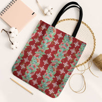 Hawaii Ohia Lehua Tote Bag Tropical Vibes Crimson