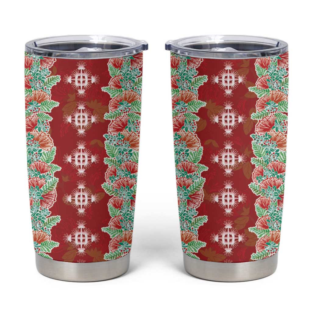 Hawaii Ohia Lehua Tumbler Cup Tropical Vibes Crimson LT05 Crimson - Polynesian Pride