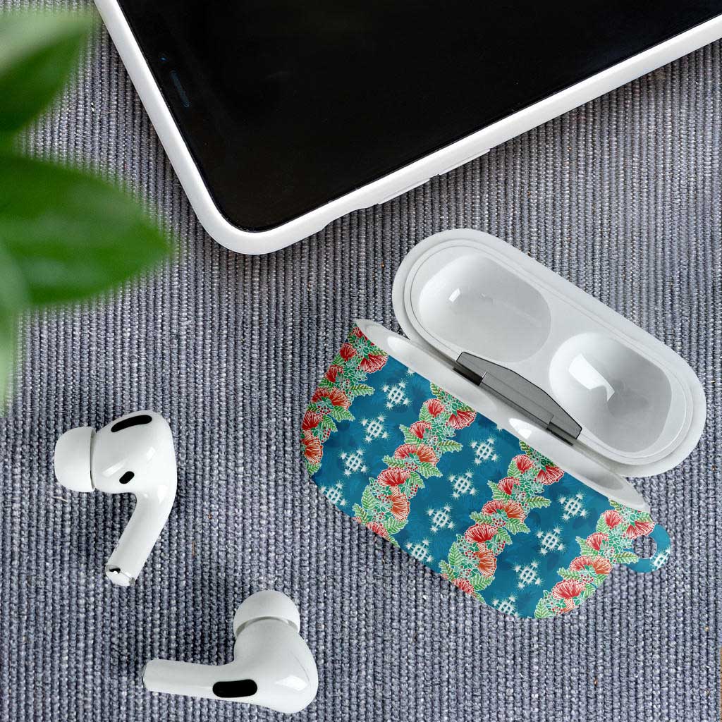 Hawaii Ohia Lehua AirPods Case Tropical Vibes Teal