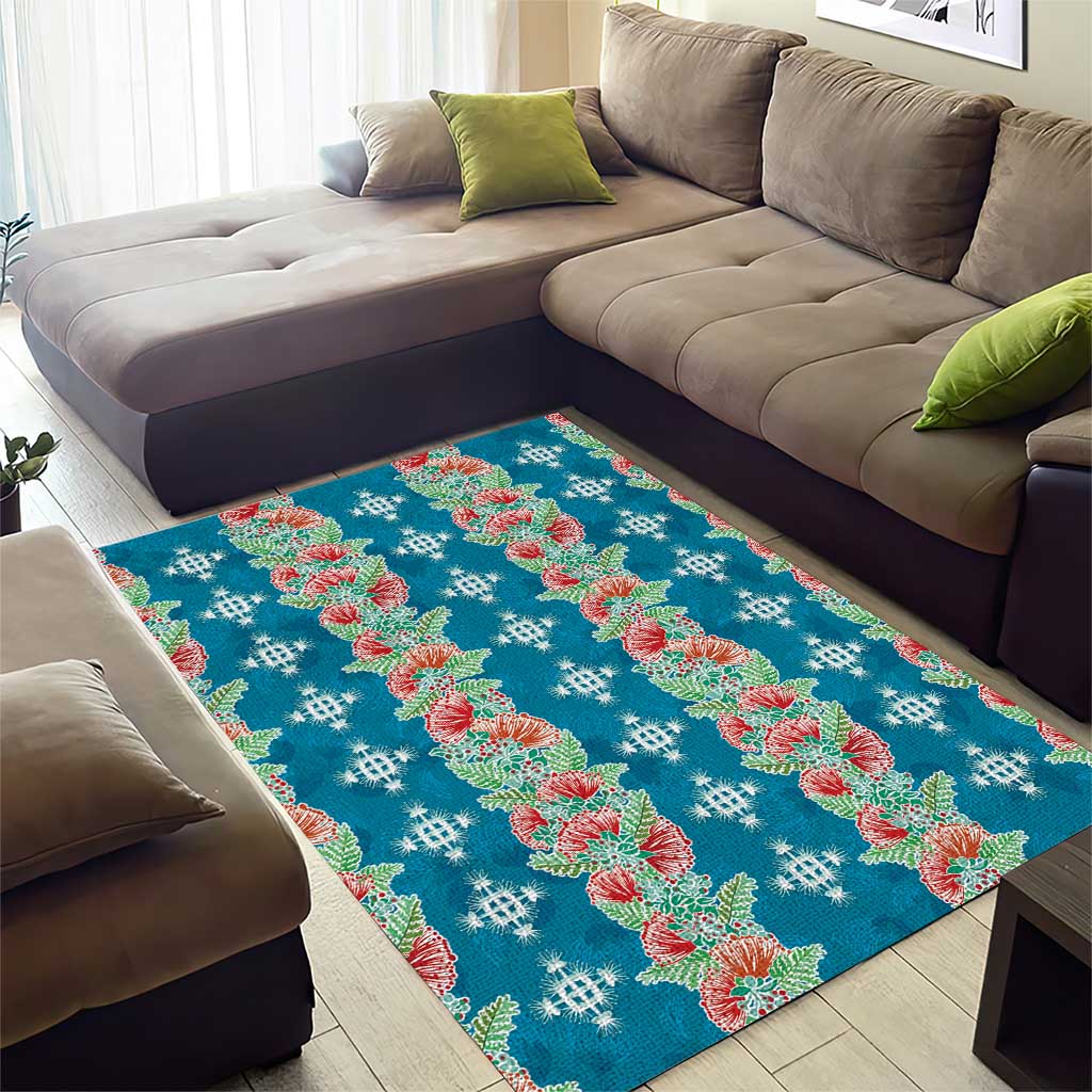 Hawaii Ohia Lehua Area Rug Tropical Vibes Teal