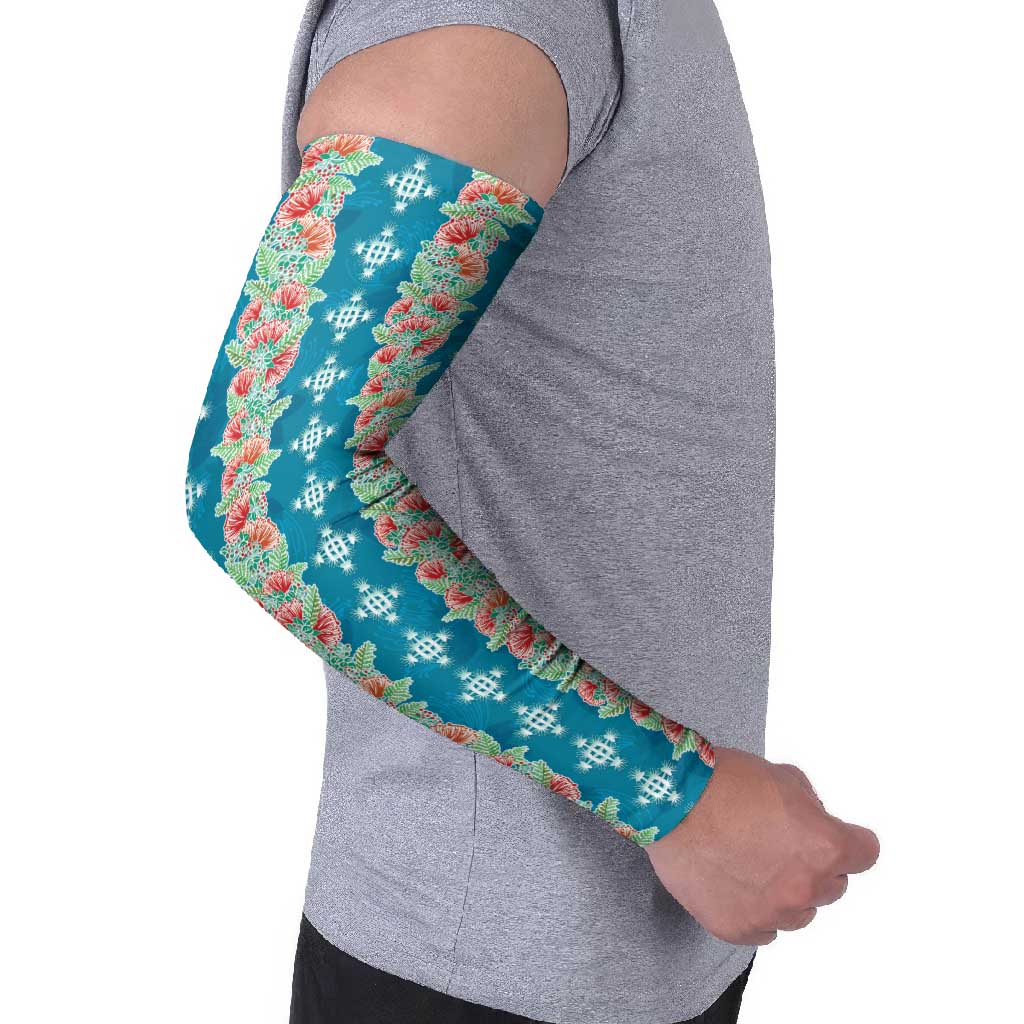 Hawaii Ohia Lehua Arm Sleeves Tropical Vibes Teal