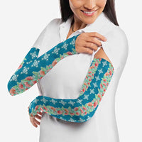 Hawaii Ohia Lehua Arm Sleeves Tropical Vibes Teal