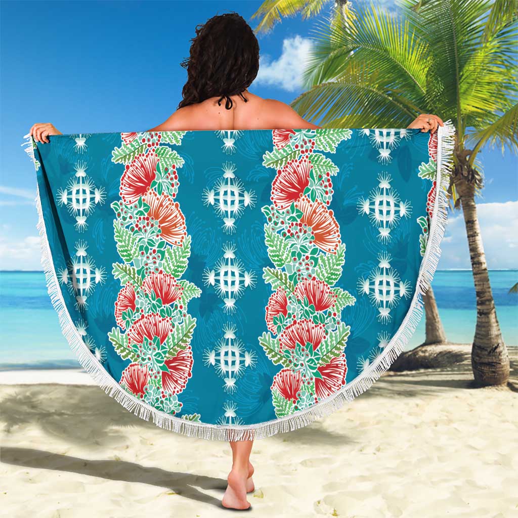 Hawaii Ohia Lehua Beach Blanket Tropical Vibes Teal