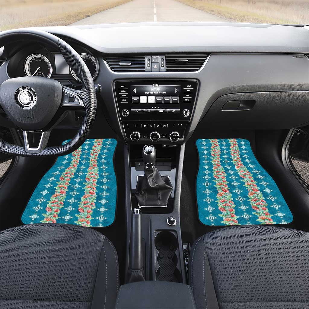 Hawaii Ohia Lehua Car Mats Tropical Vibes Teal
