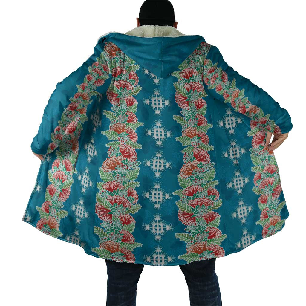 Hawaii Ohia Lehua Cloak Tropical Vibes Teal