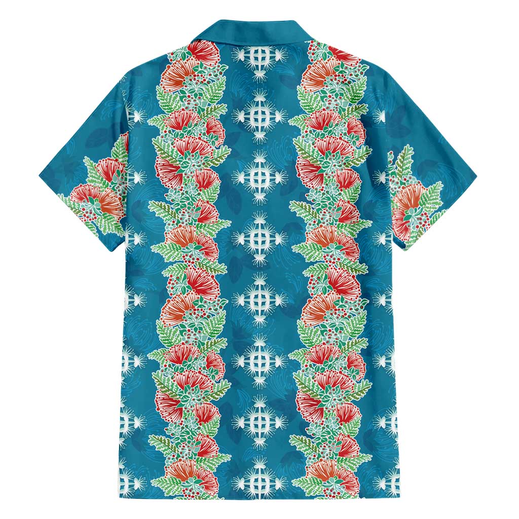 Hawaii Ohia Lehua Family Matching Tank Maxi Dress and Hawaiian Shirt Tropical Vibes Teal