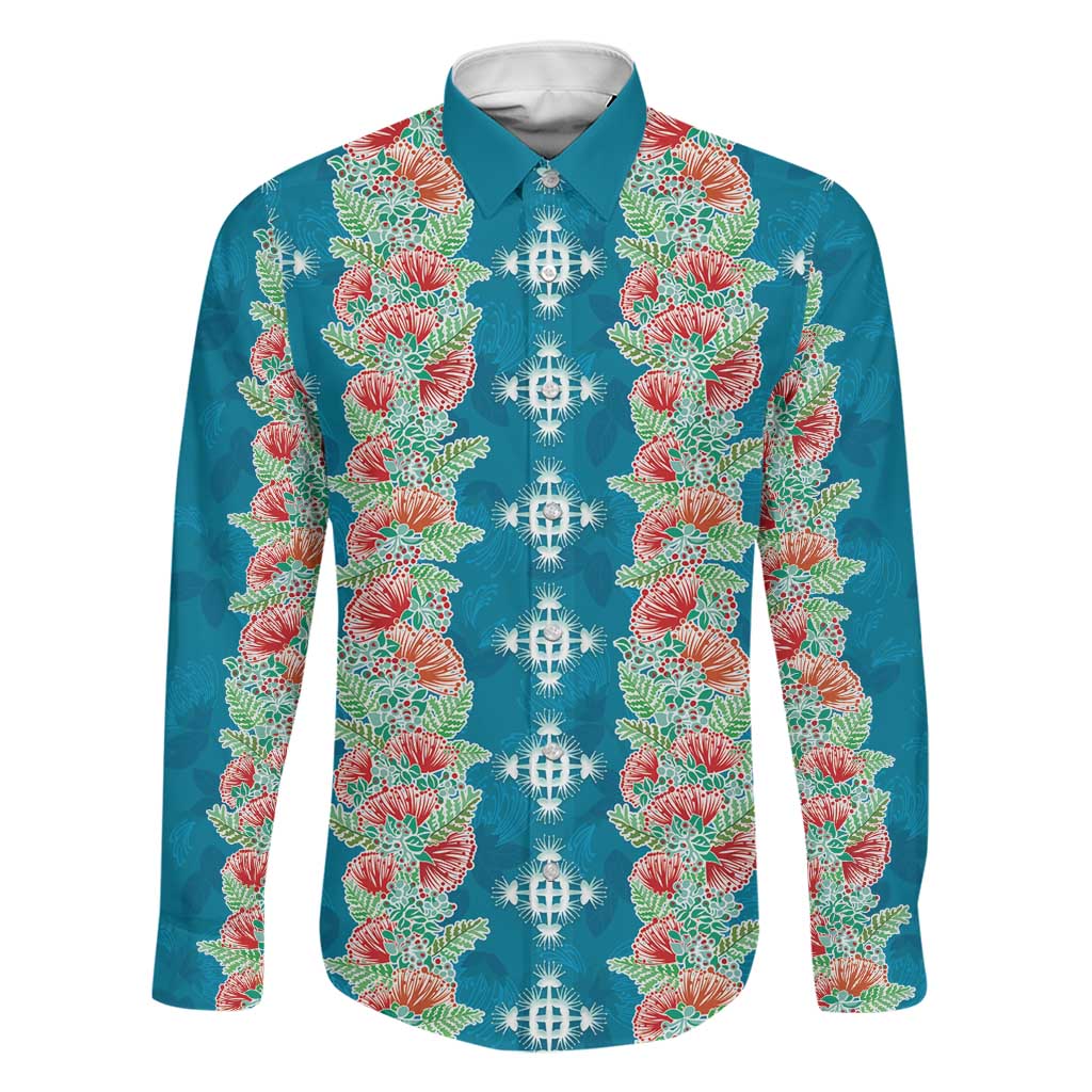 Hawaii Ohia Lehua Family Matching Tank Maxi Dress and Hawaiian Shirt Tropical Vibes Teal