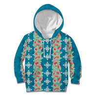 Hawaii Ohia Lehua Kid Hoodie Tropical Vibes Teal LT05 Hoodie Teal - Polynesian Pride