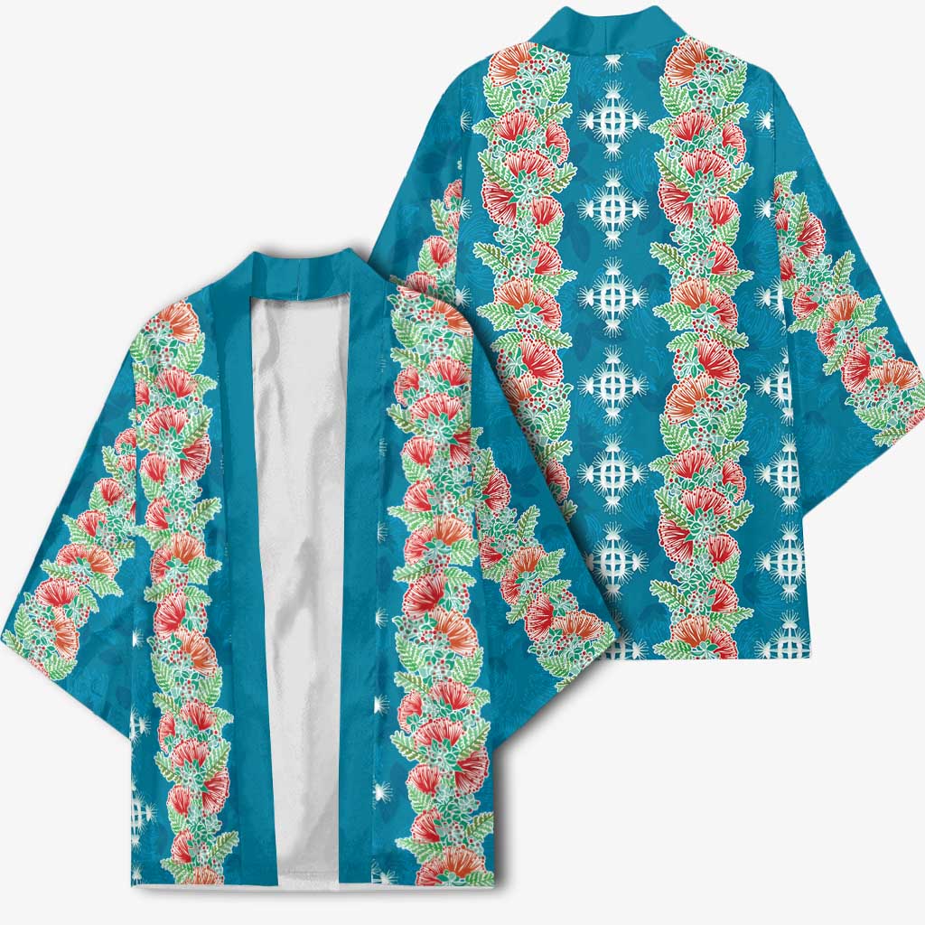 Hawaii Ohia Lehua Kimono Tropical Vibes Teal