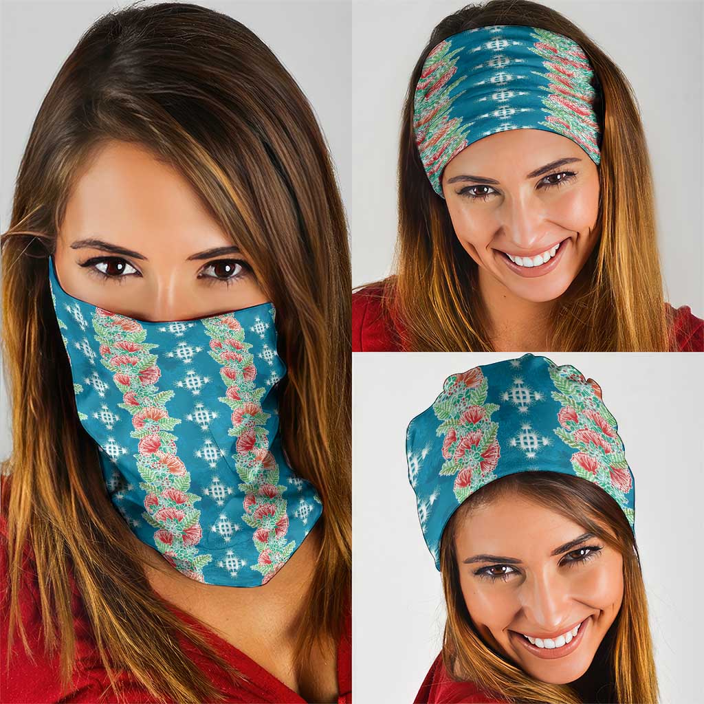 Hawaii Ohia Lehua Neck Gaiter Tropical Vibes Teal