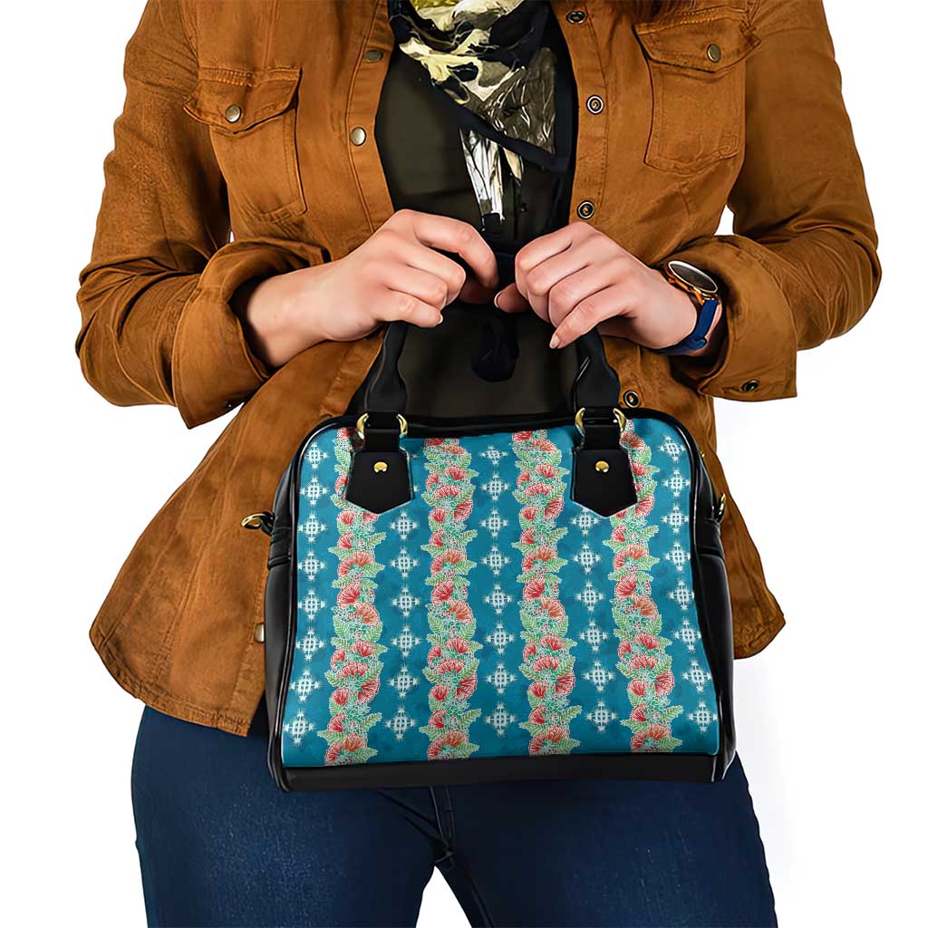 Hawaii Ohia Lehua Shoulder Handbag Tropical Vibes Teal