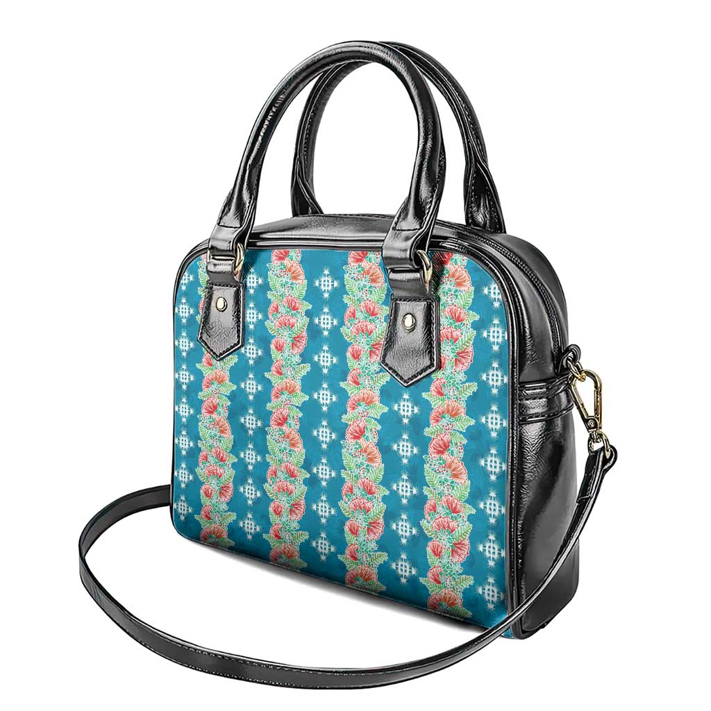 Hawaii Ohia Lehua Shoulder Handbag Tropical Vibes Teal