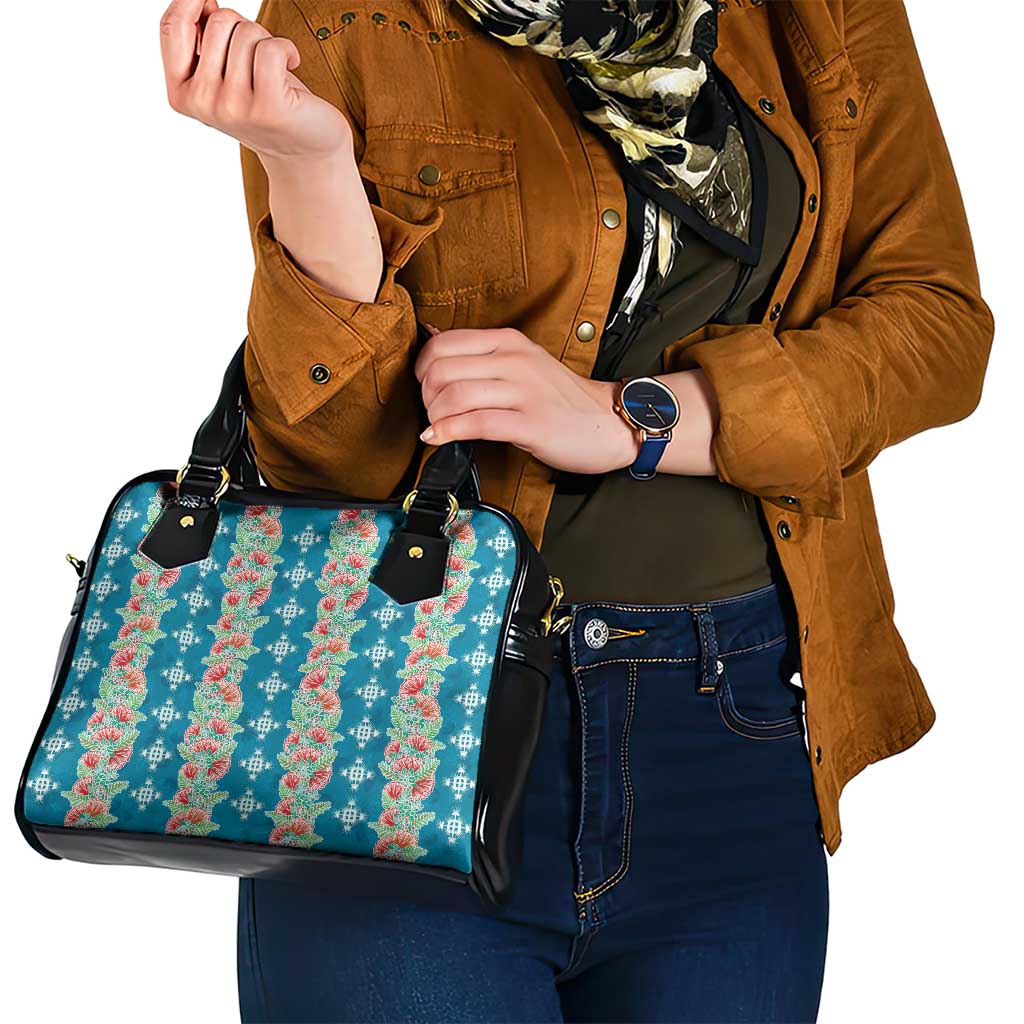 Hawaii Ohia Lehua Shoulder Handbag Tropical Vibes Teal