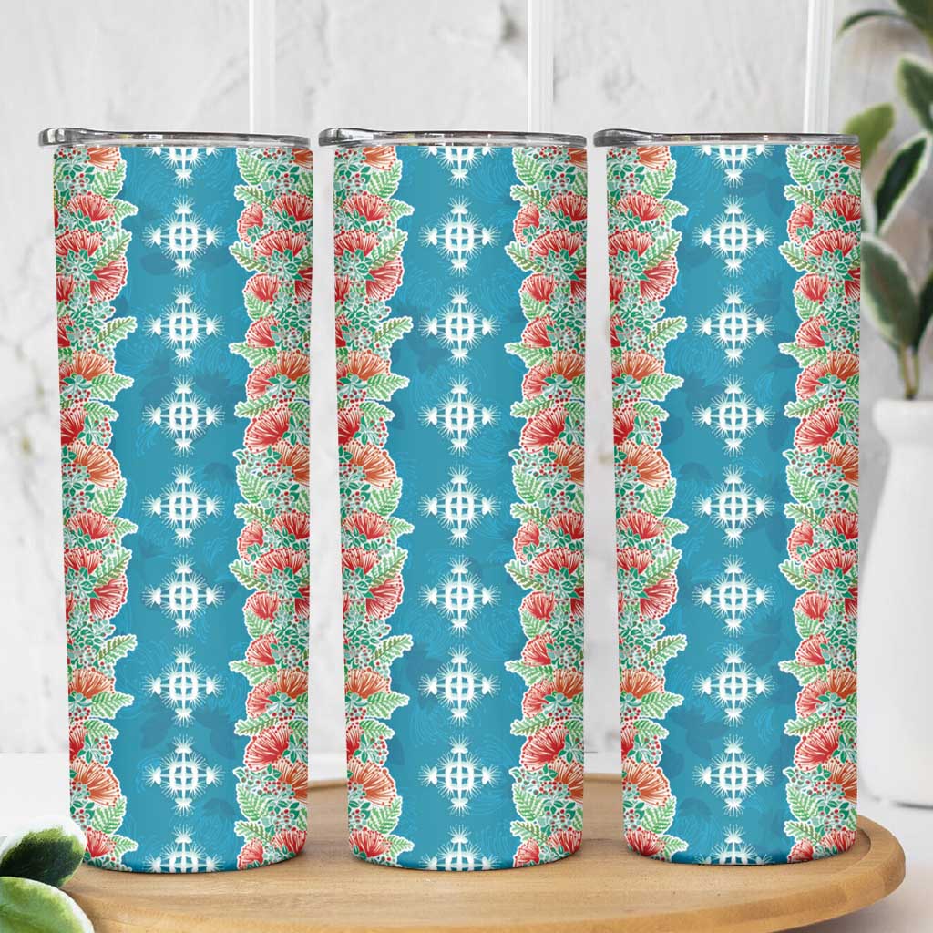 Hawaii Ohia Lehua Skinny Tumbler Tropical Vibes Teal
