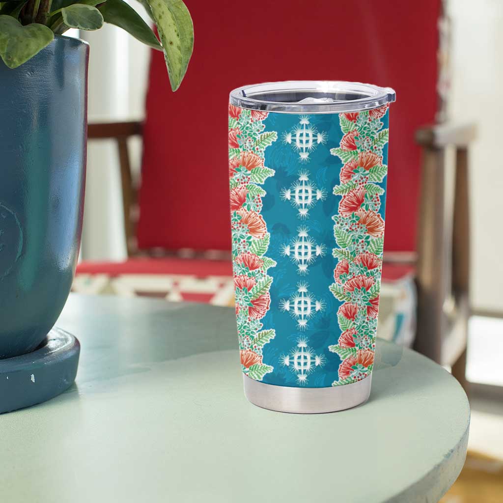 Hawaii Ohia Lehua Tumbler Cup Tropical Vibes Teal