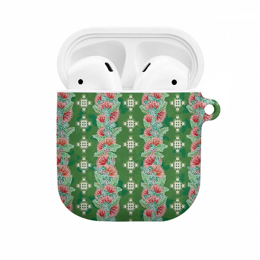 Hawaii Ohia Lehua AirPods Case Tropical Vibes Green