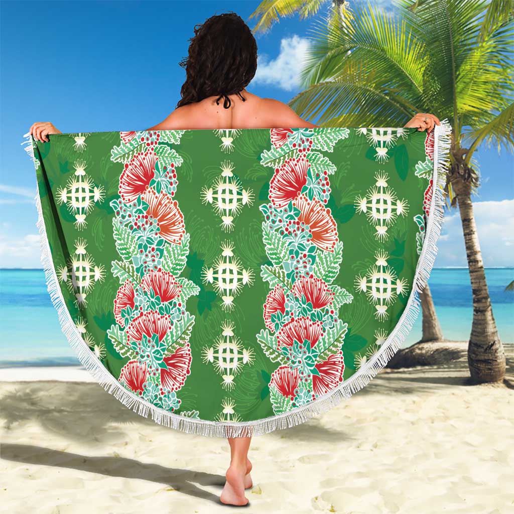 Hawaii Ohia Lehua Beach Blanket Tropical Vibes Green