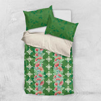 Hawaii Ohia Lehua Bedding Set Tropical Vibes Green