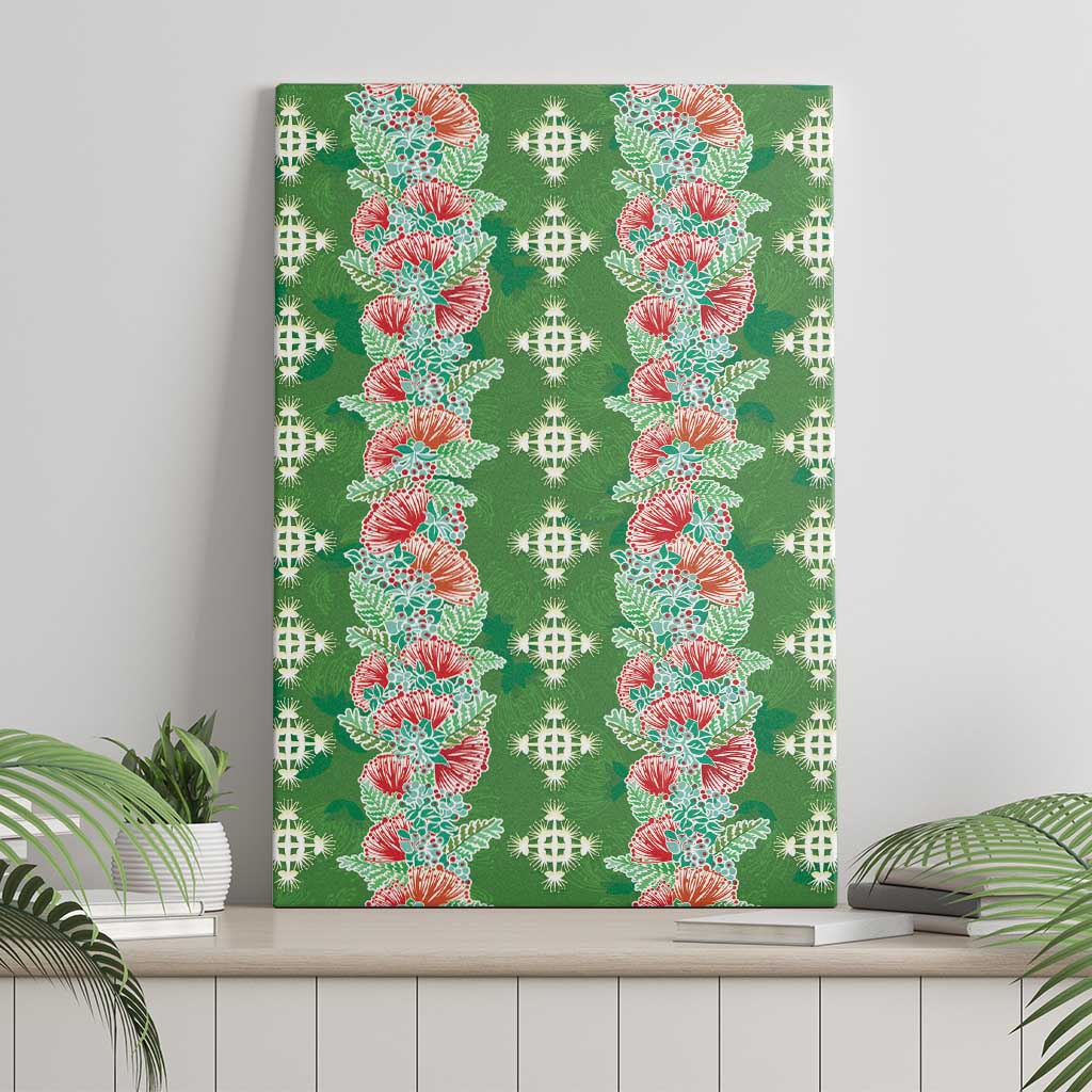 Hawaii Ohia Lehua Canvas Wall Art Tropical Vibes Green