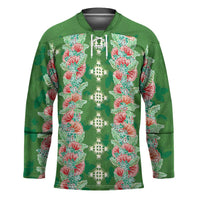 Hawaii Ohia Lehua Hockey Jersey Tropical Vibes Green LT05 Unisex Green - Polynesian Pride