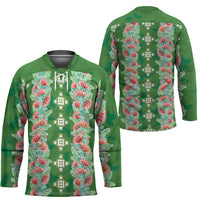 Hawaii Ohia Lehua Hockey Jersey Tropical Vibes Green LT05 - Polynesian Pride