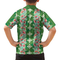 Hawaii Ohia Lehua Kid Hawaiian Shirt Tropical Vibes Green LT05 - Polynesian Pride