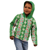 Hawaii Ohia Lehua Kid Hoodie Tropical Vibes Green