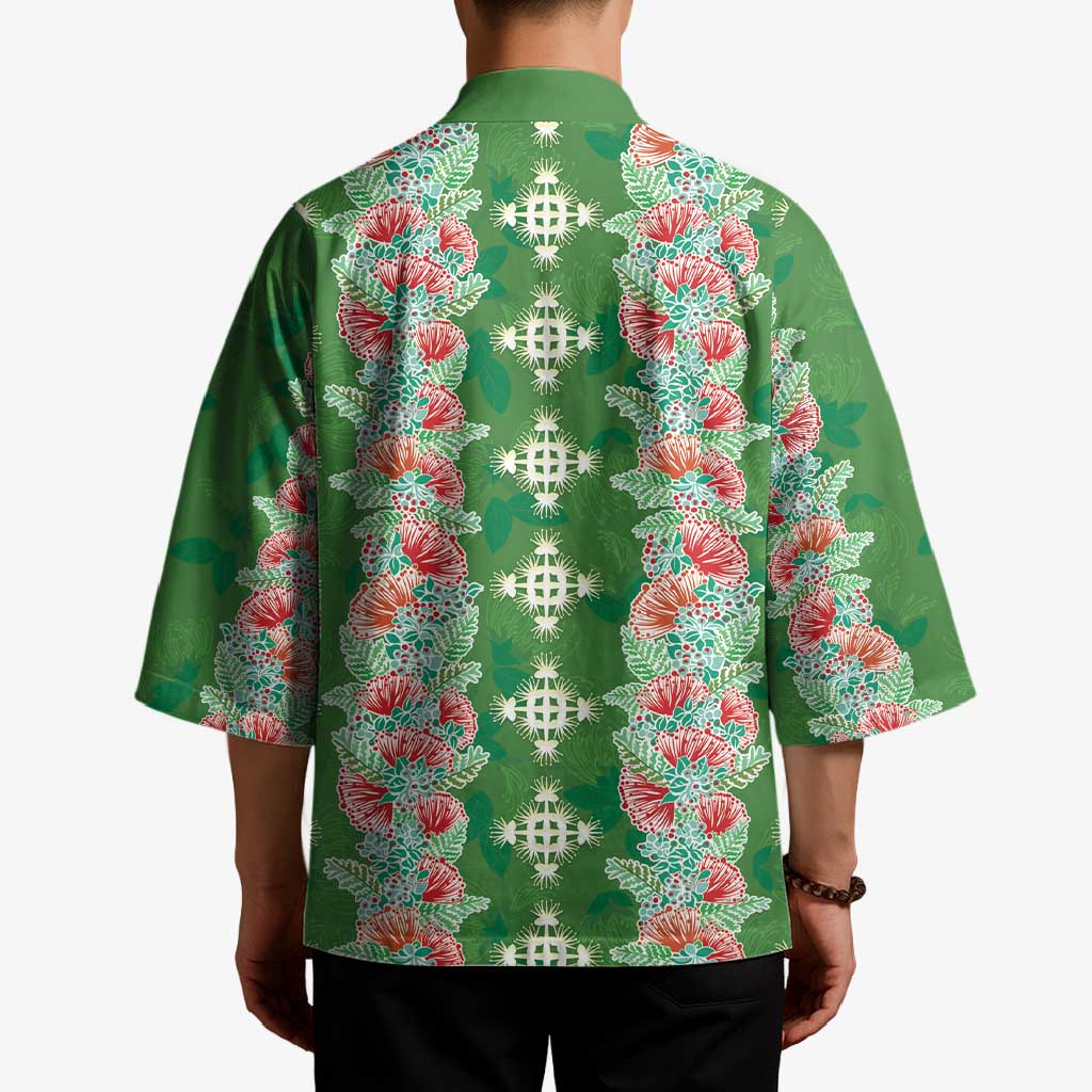 Hawaii Ohia Lehua Kimono Tropical Vibes Green
