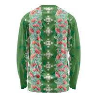 Hawaii Ohia Lehua Long Sleeve Shirt Tropical Vibes Green LT05 - Polynesian Pride