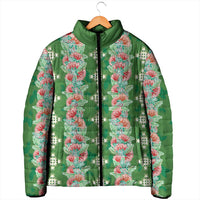 Hawaii Ohia Lehua Padded Jacket Tropical Vibes Green