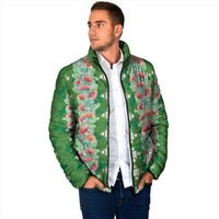 Hawaii Ohia Lehua Padded Jacket Tropical Vibes Green