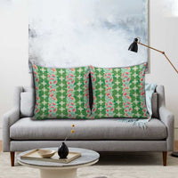 Hawaii Ohia Lehua Pillow Cover Tropical Vibes Green