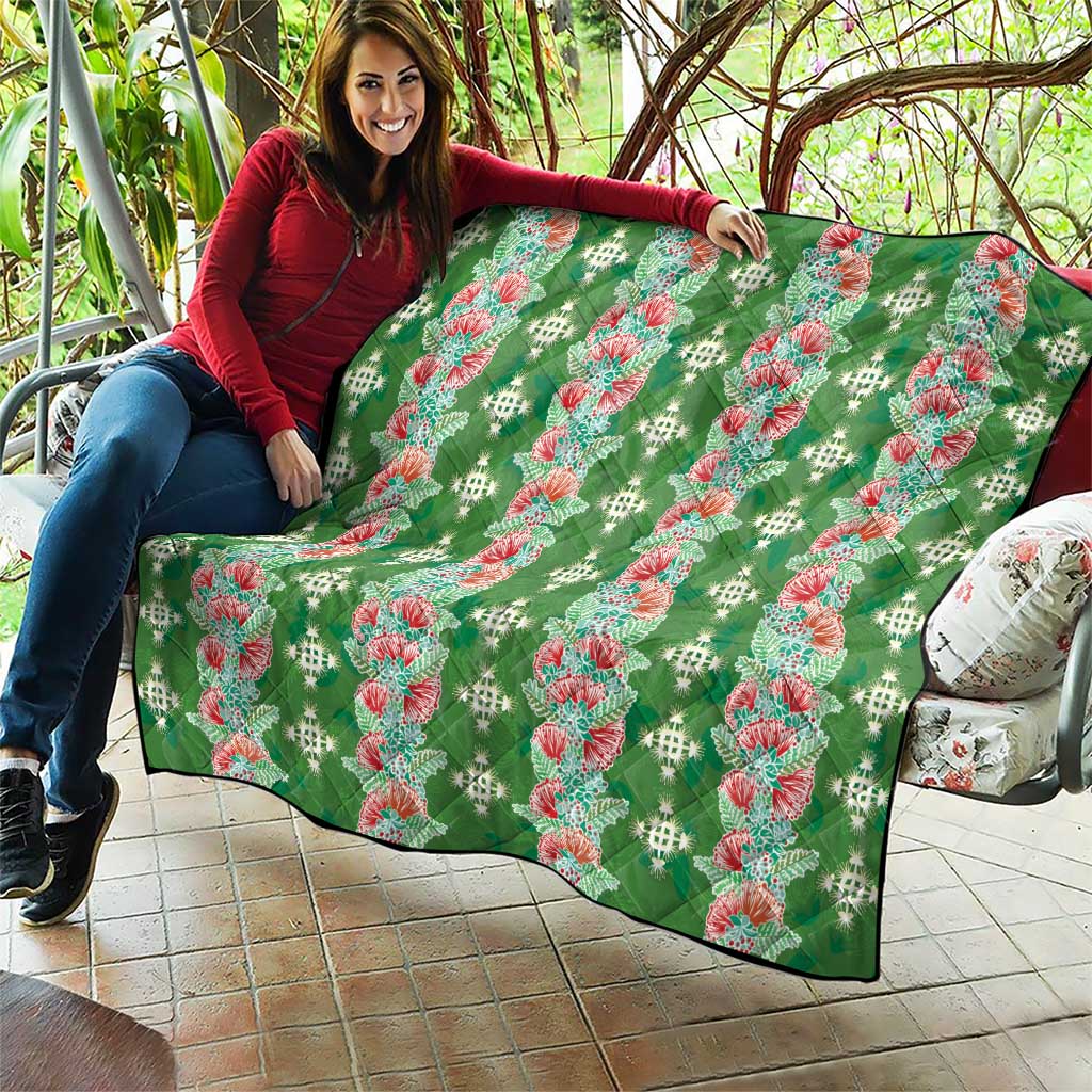 Hawaii Ohia Lehua Quilt Tropical Vibes Green