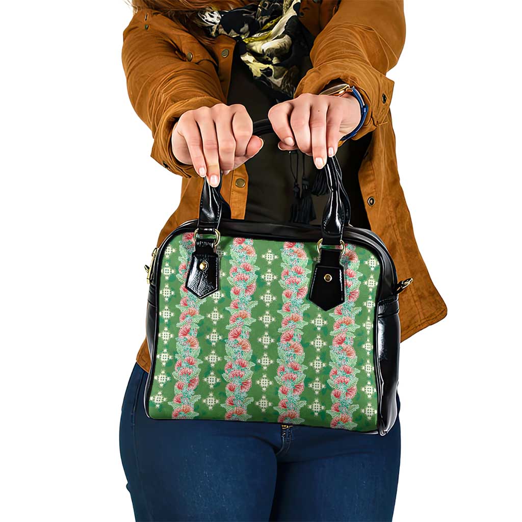 Hawaii Ohia Lehua Shoulder Handbag Tropical Vibes Green
