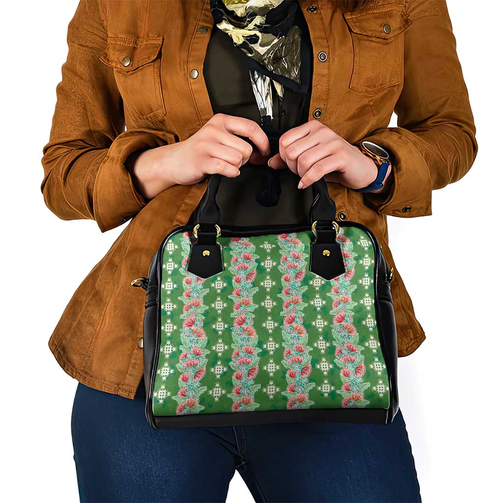 Hawaii Ohia Lehua Shoulder Handbag Tropical Vibes Green