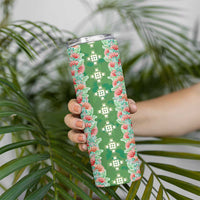 Hawaii Ohia Lehua Skinny Tumbler Tropical Vibes Green LT05 - Polynesian Pride