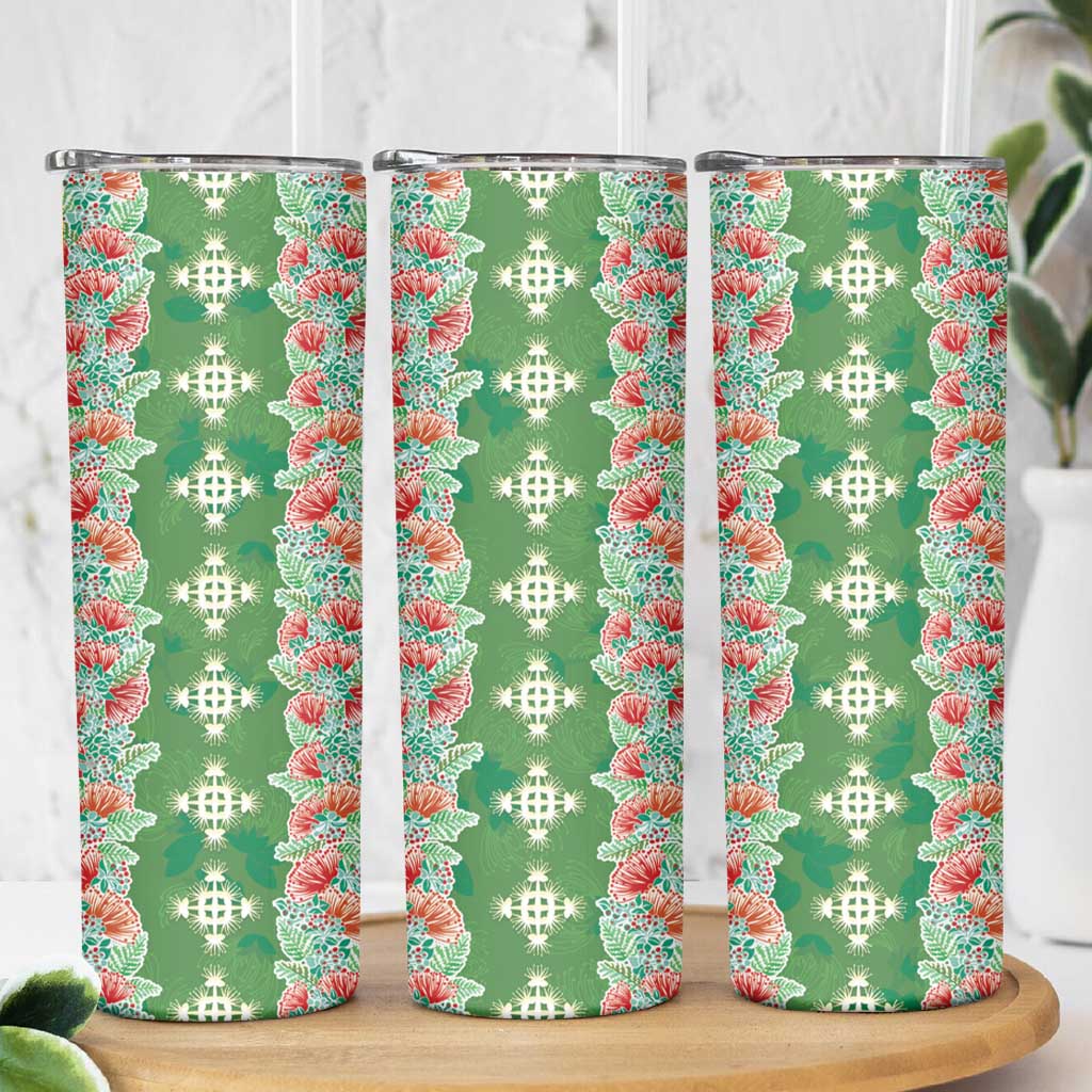 Hawaii Ohia Lehua Skinny Tumbler Tropical Vibes Green LT05 - Polynesian Pride
