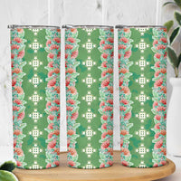 Hawaii Ohia Lehua Skinny Tumbler Tropical Vibes Green LT05 - Polynesian Pride