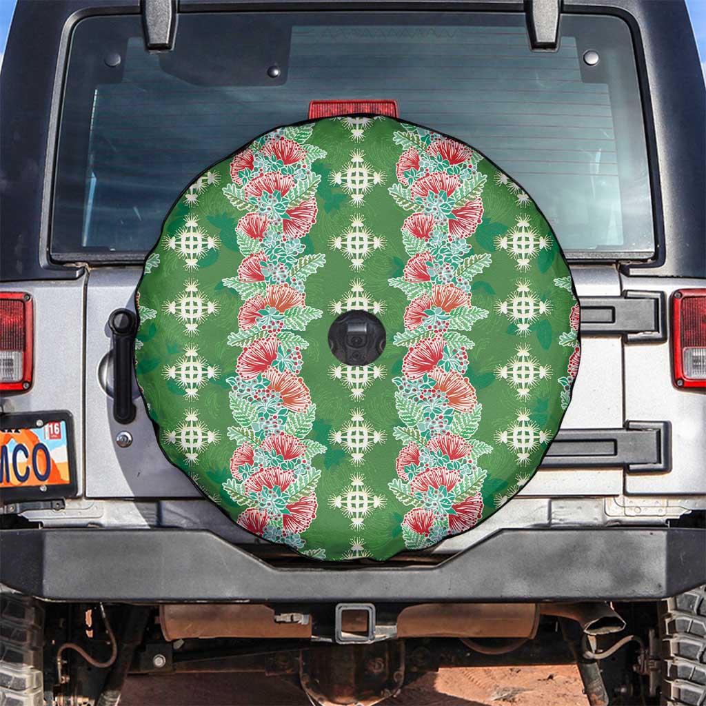 Hawaii Ohia Lehua Spare Tire Cover Tropical Vibes Green