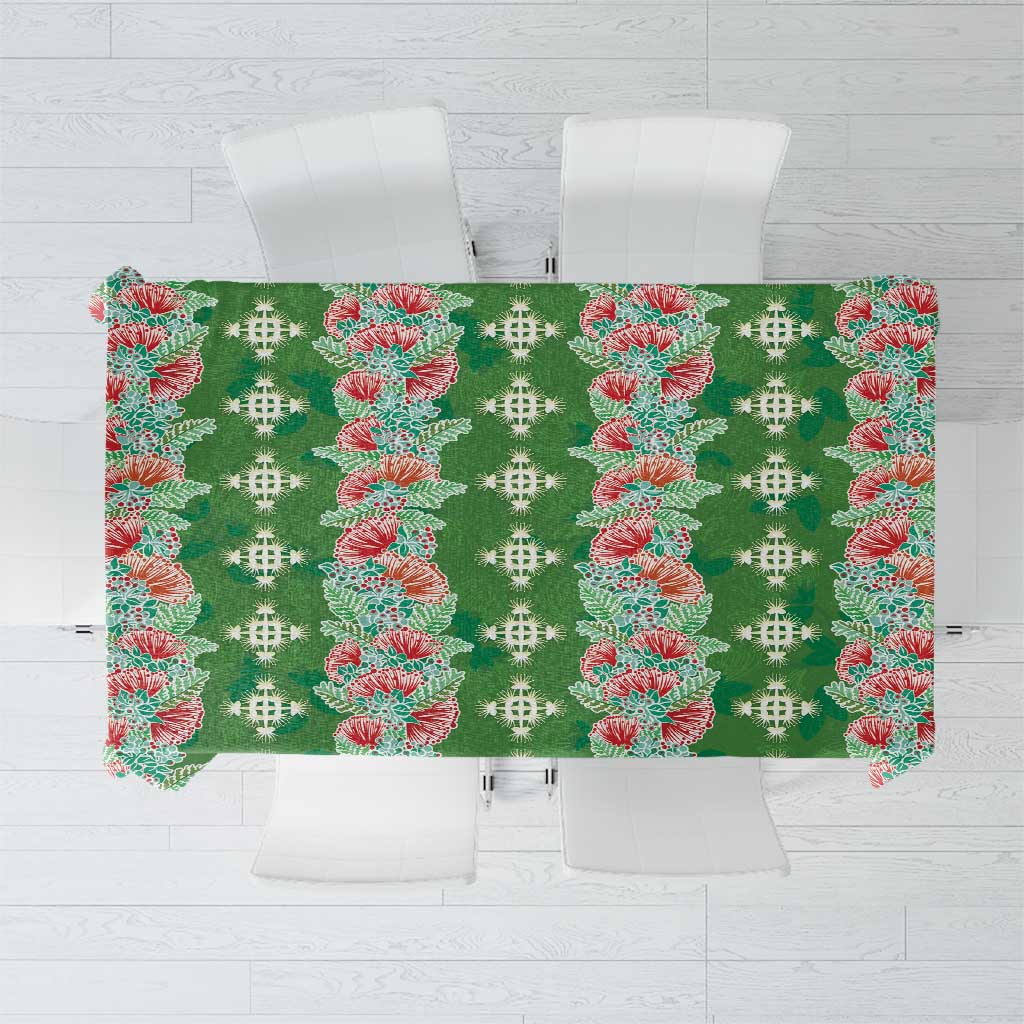 Hawaii Ohia Lehua Tablecloth Tropical Vibes Green