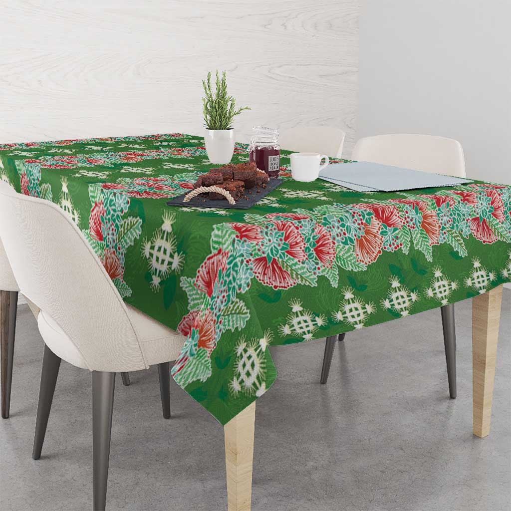 Hawaii Ohia Lehua Tablecloth Tropical Vibes Green