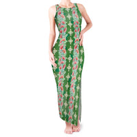 Hawaii Ohia Lehua Tank Maxi Dress Tropical Vibes Green LT05 Women Green - Polynesian Pride
