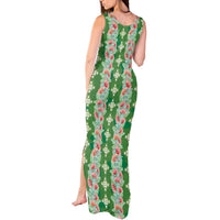Hawaii Ohia Lehua Tank Maxi Dress Tropical Vibes Green LT05 - Polynesian Pride