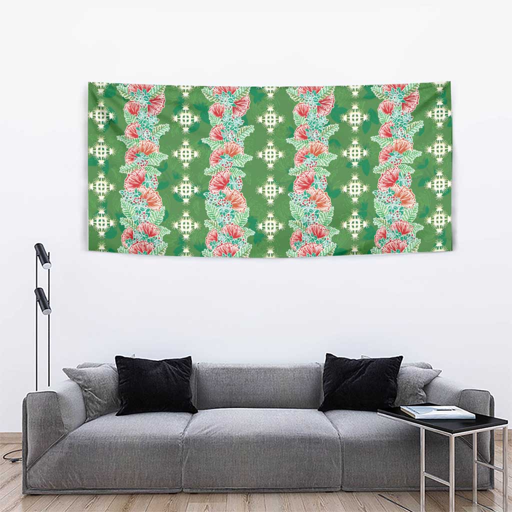 Hawaii Ohia Lehua Tapestry Tropical Vibes Green