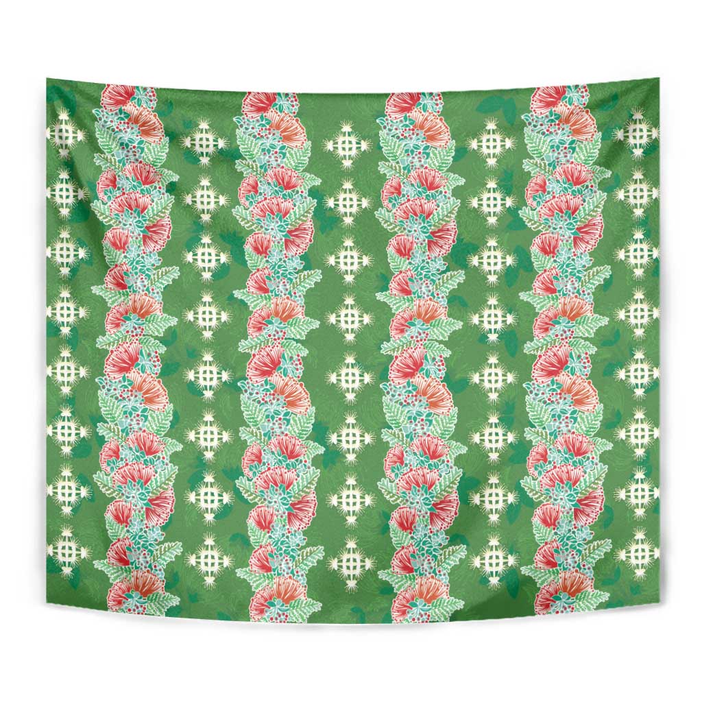Hawaii Ohia Lehua Tapestry Tropical Vibes Green