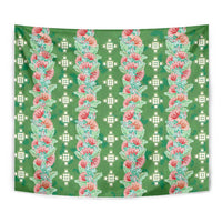 Hawaii Ohia Lehua Tapestry Tropical Vibes Green
